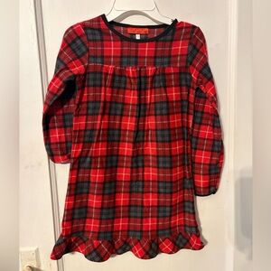 Charming Red and Black Plaid Kids Nightgown